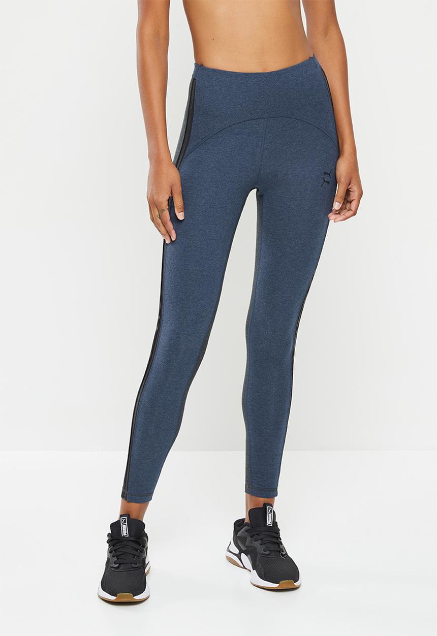 PUMA - Exhale color block tight - marine blue heather / puma black colour block