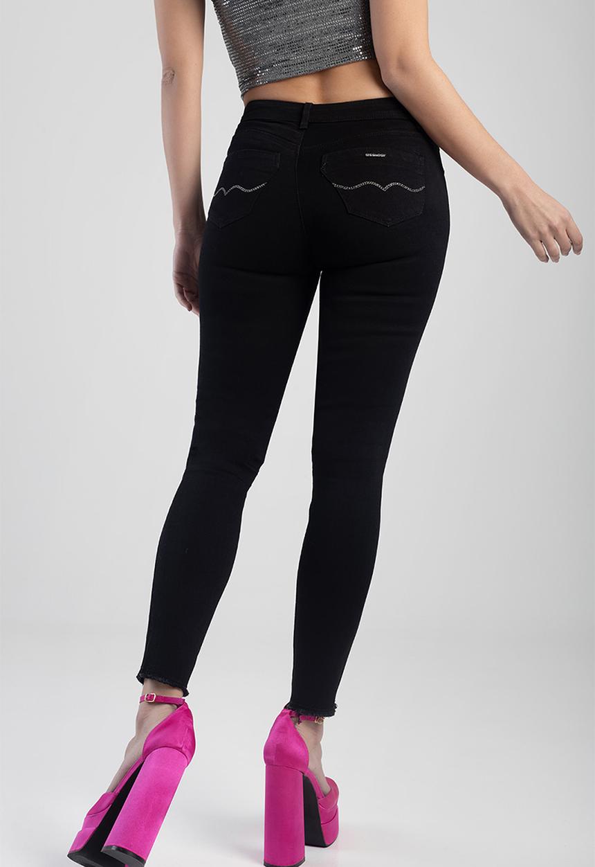 SISSY BOY - Cosmo jet: jon jon skinny with hem detail - black