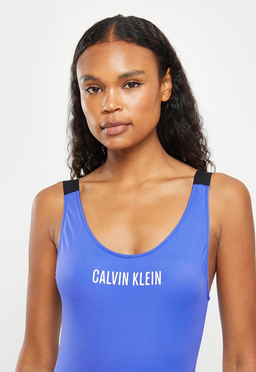 Calvin Klein - Scoop back one piece-rp - wild bluebell