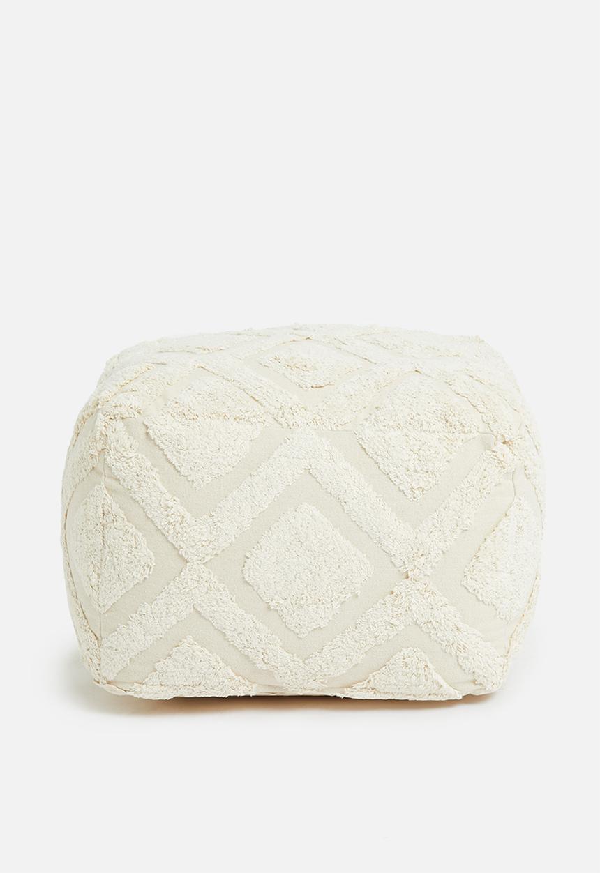 Sixth Floor - Tufted ottoman - cream