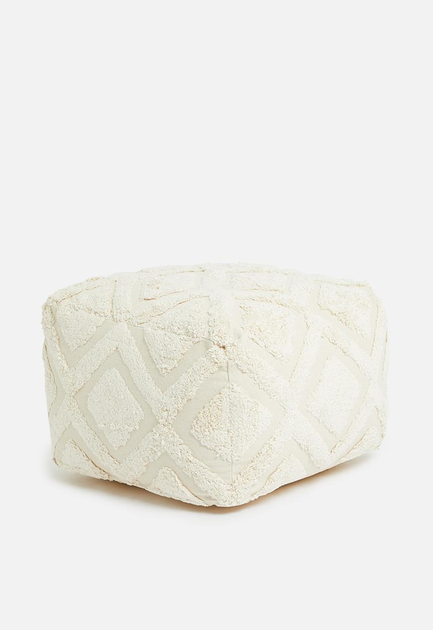 Sixth Floor - Tufted ottoman - cream