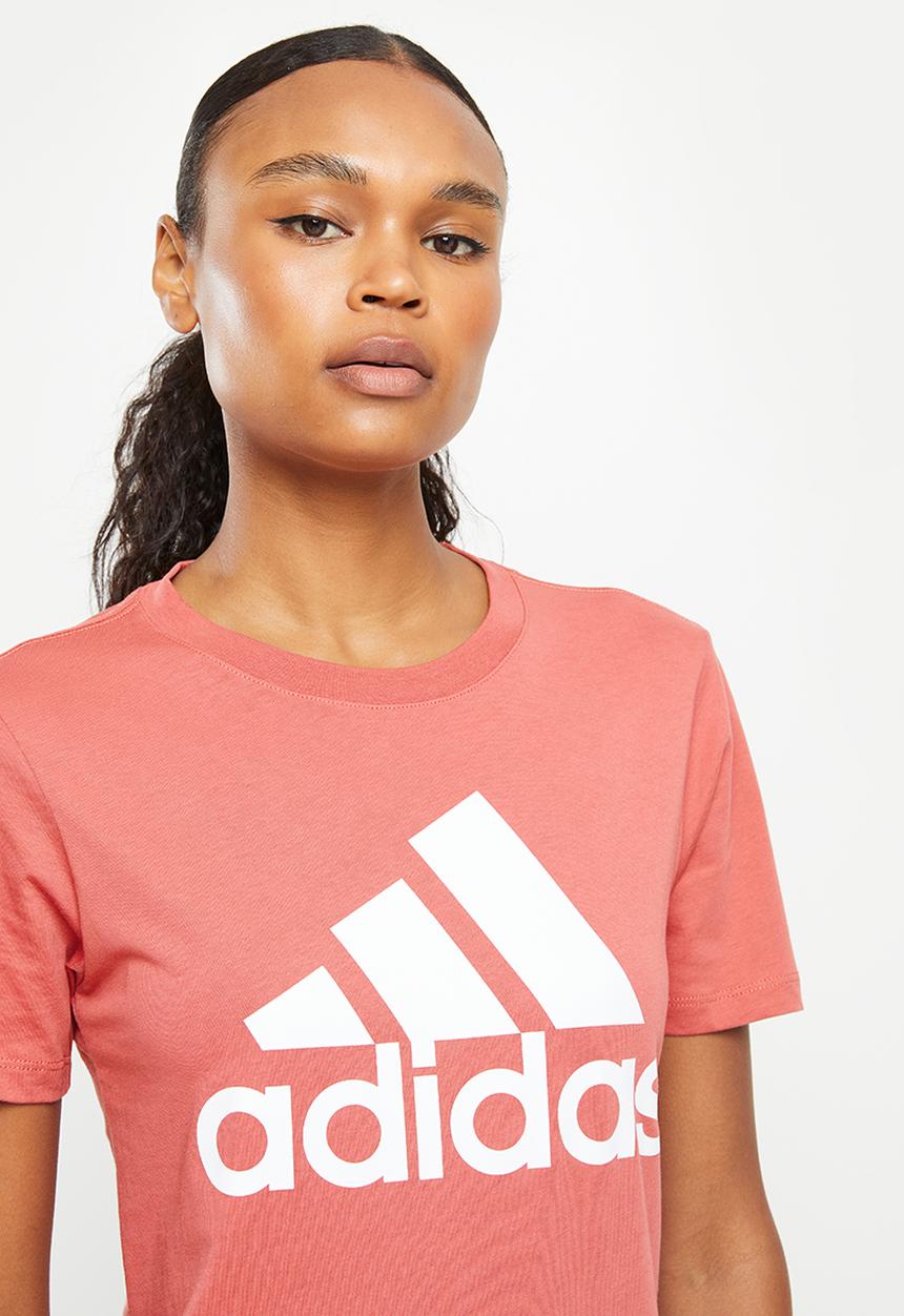 adidas Performance - W blt2 performance short sleeve tee - wonder red & white