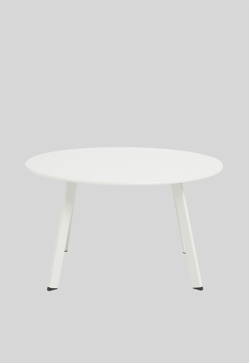 H&S - Steel outdoor side table - white