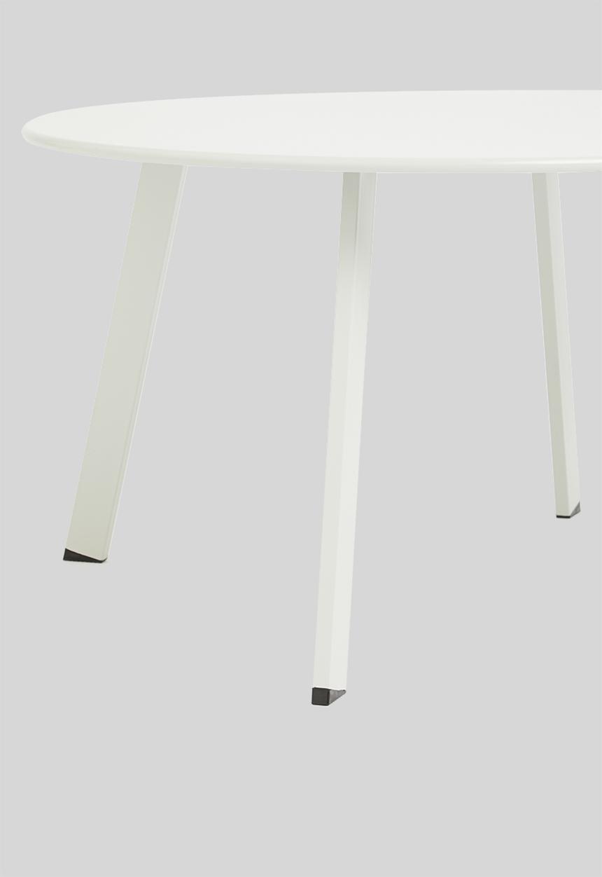 H&S - Steel outdoor side table - white