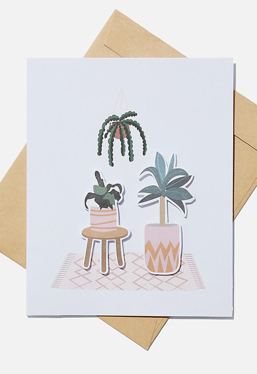 Typo - Embellishment card - plant trio