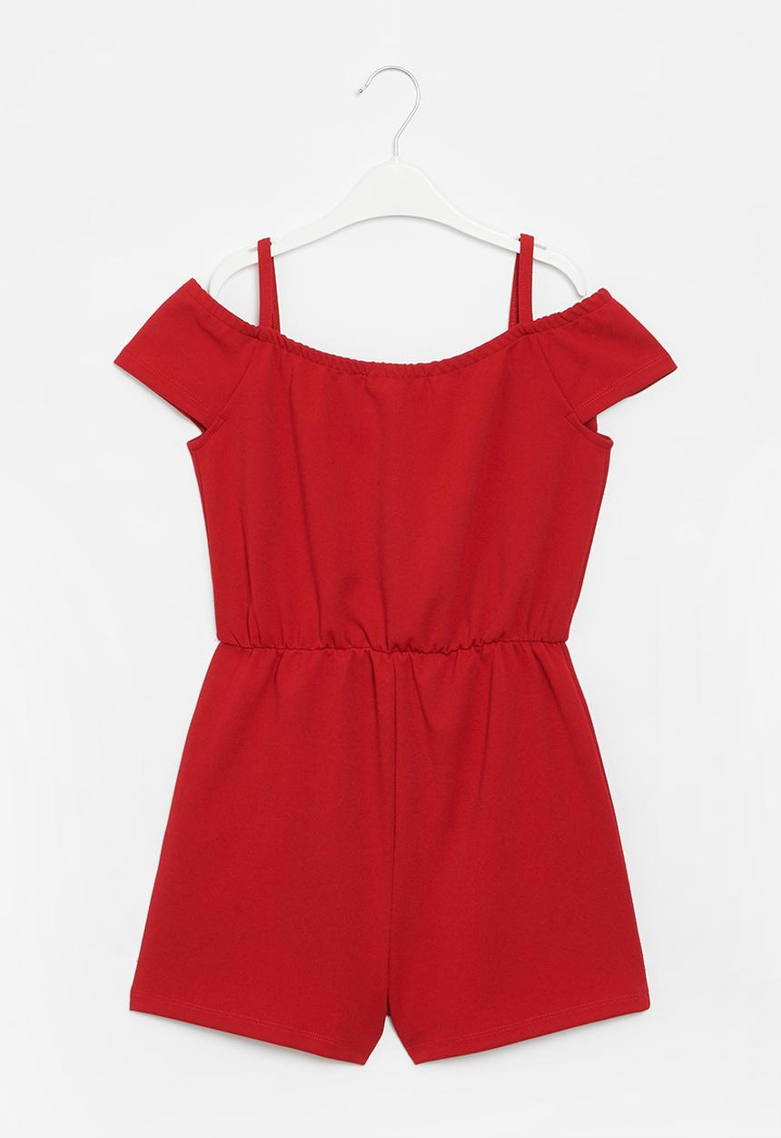 SISSY BOY - Bardot playsuit with straps - red