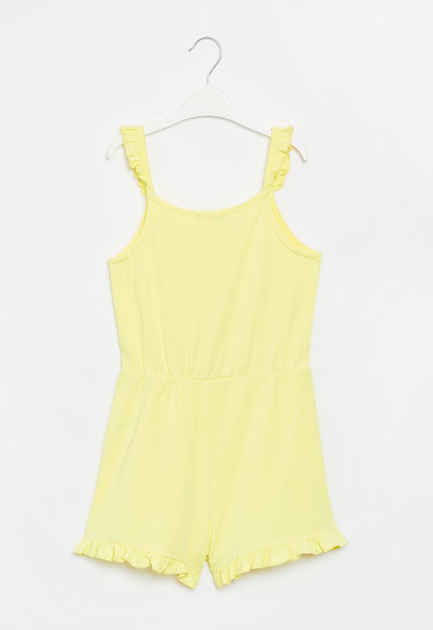 SISSY BOY - Playsuit with ruffle details - pale yellow