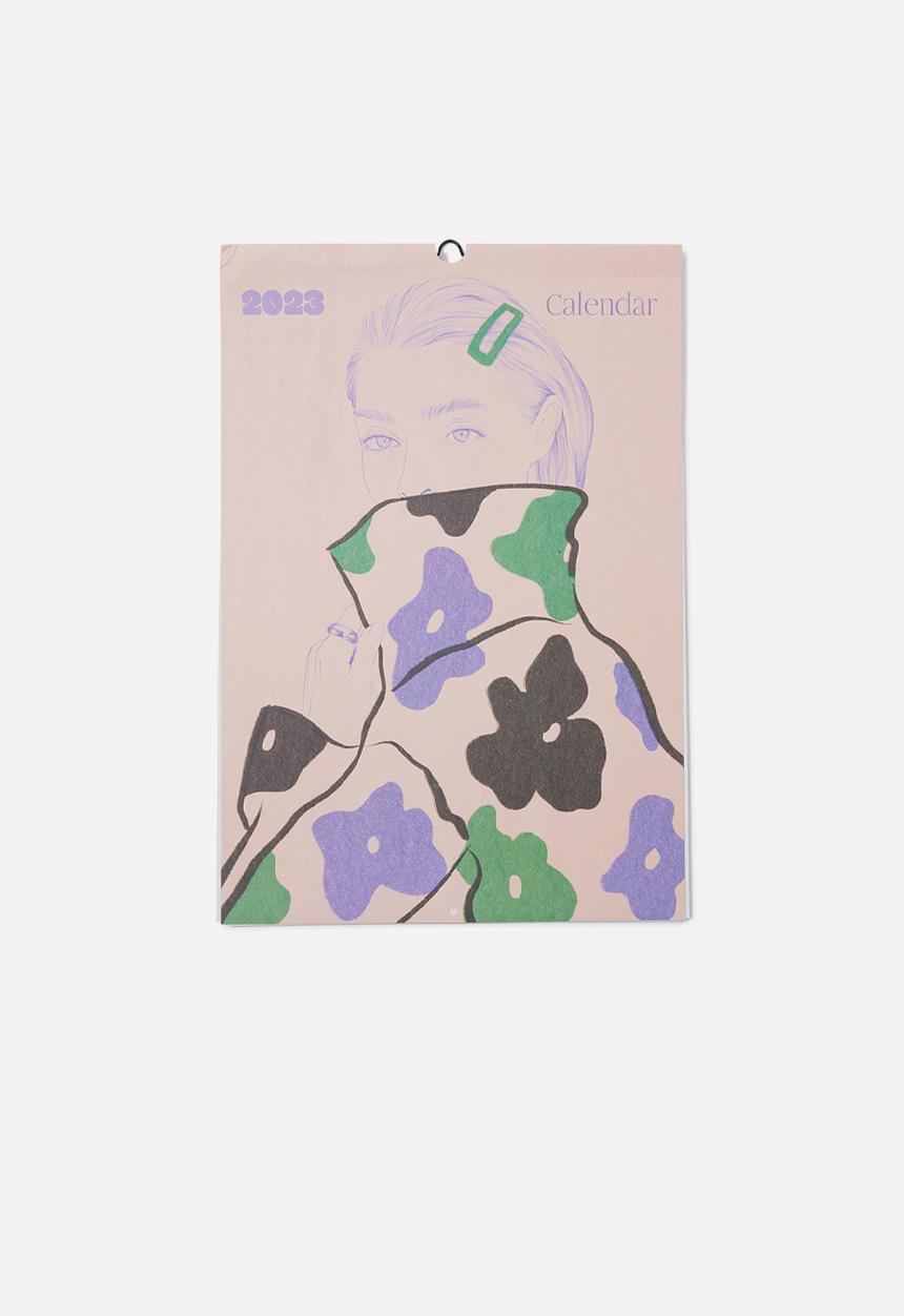 Typo - 2023 a3 art series calendar - bright forms