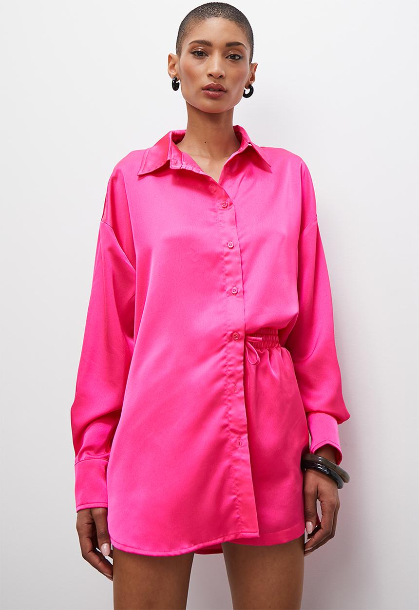 Superbalist - Satin shirt - cerise pink
