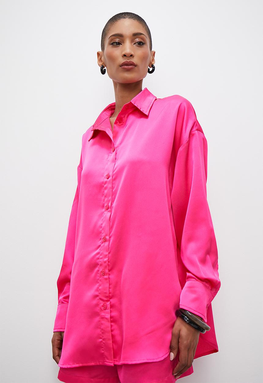 Superbalist - Satin shirt - cerise pink