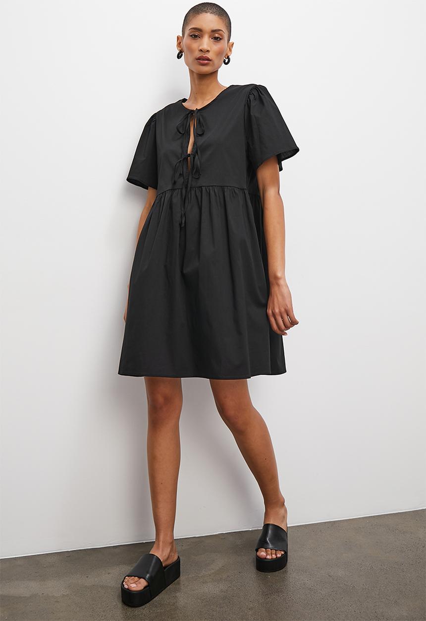 Superbalist - Front knot tie babydoll - black