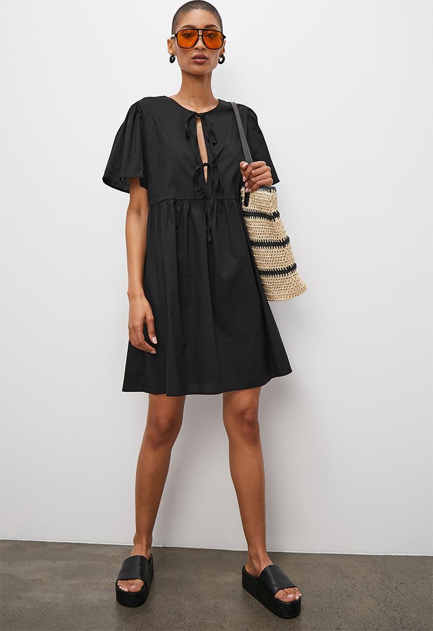 Superbalist - Front knot tie babydoll - black