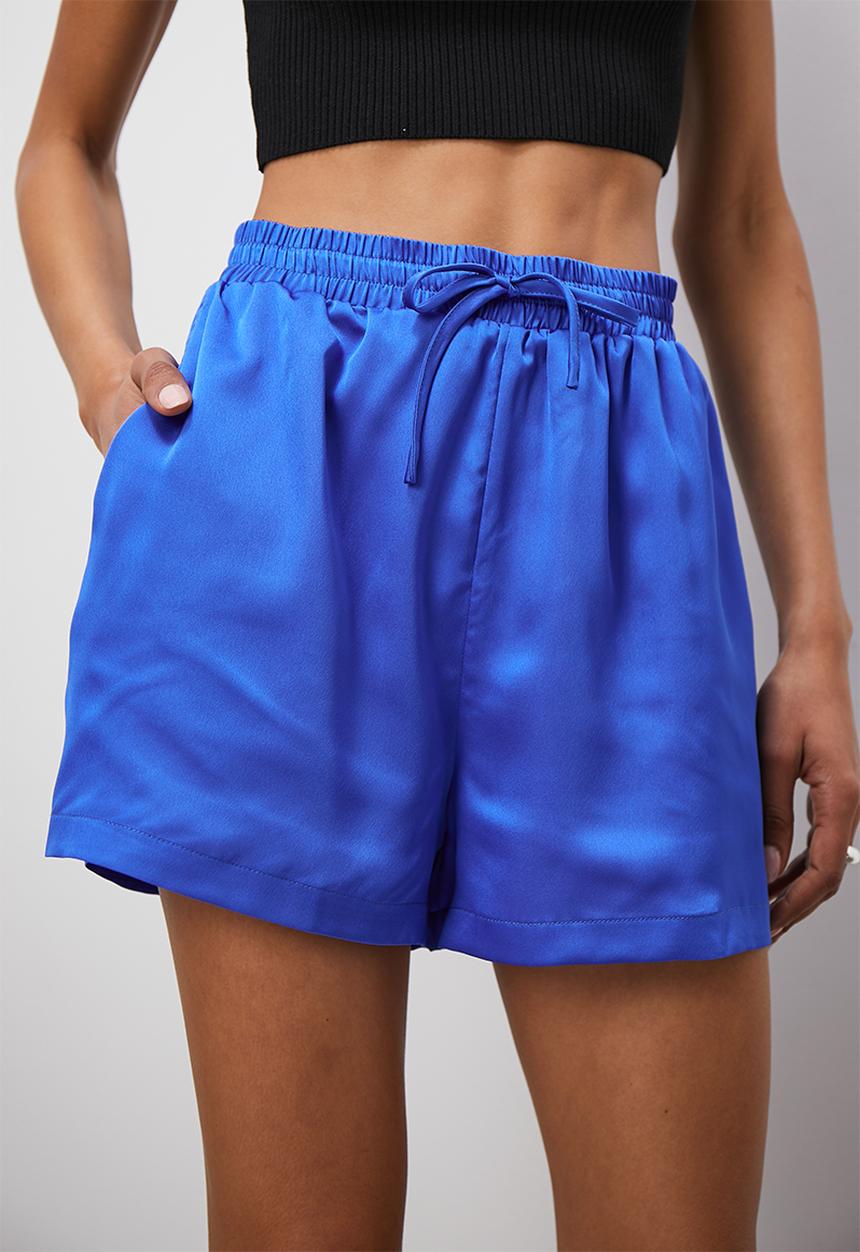 Superbalist - Satin drawstring shorts - blue