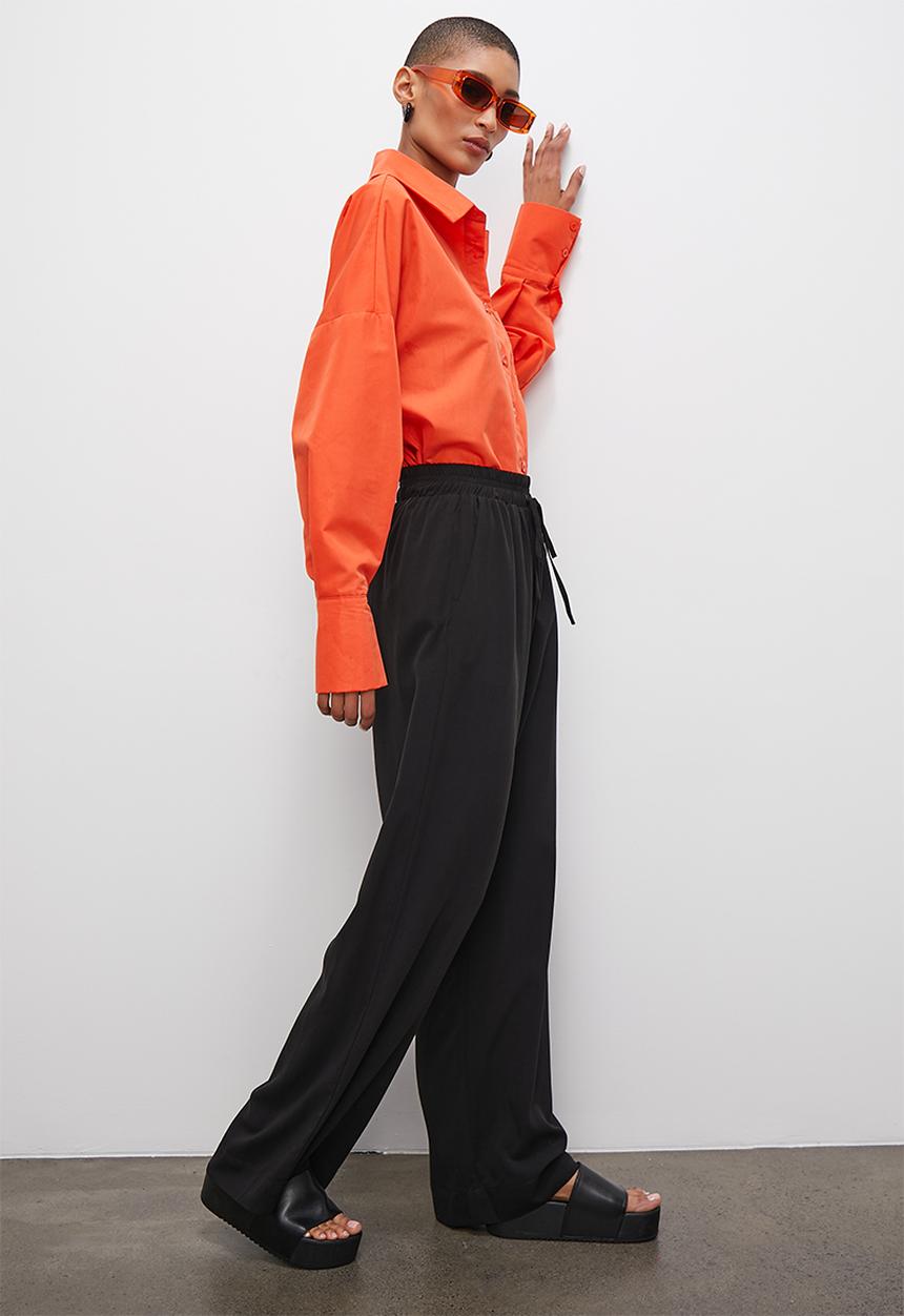 Superbalist - Mid rise wide leg - black