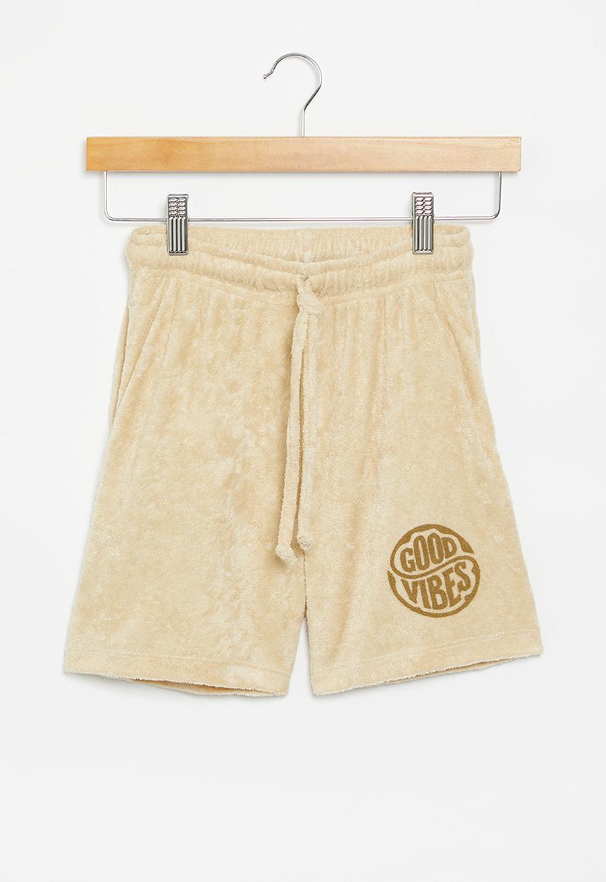 Superbalist - Terry fleece short with print - fawn