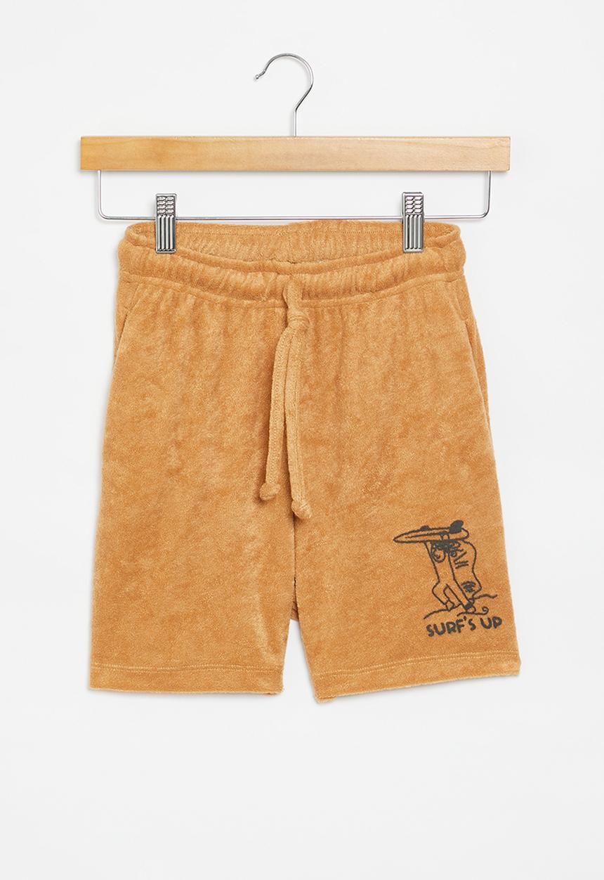 Superbalist - Terry fleece short with print - orange