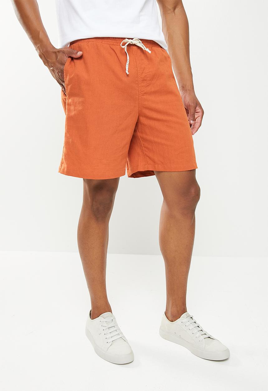 Holmes Bro's - Linen short - tobacco