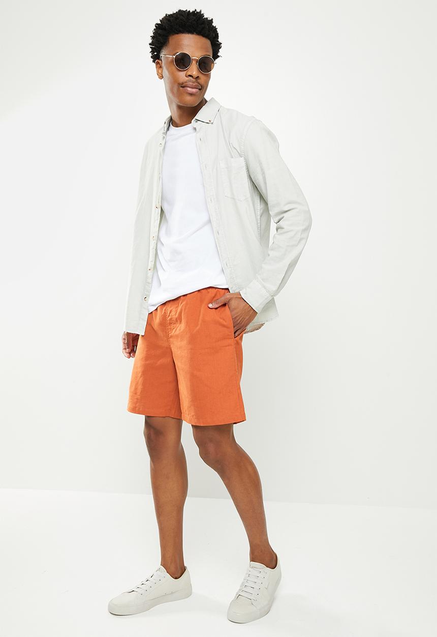 Holmes Bro's - Linen short - tobacco