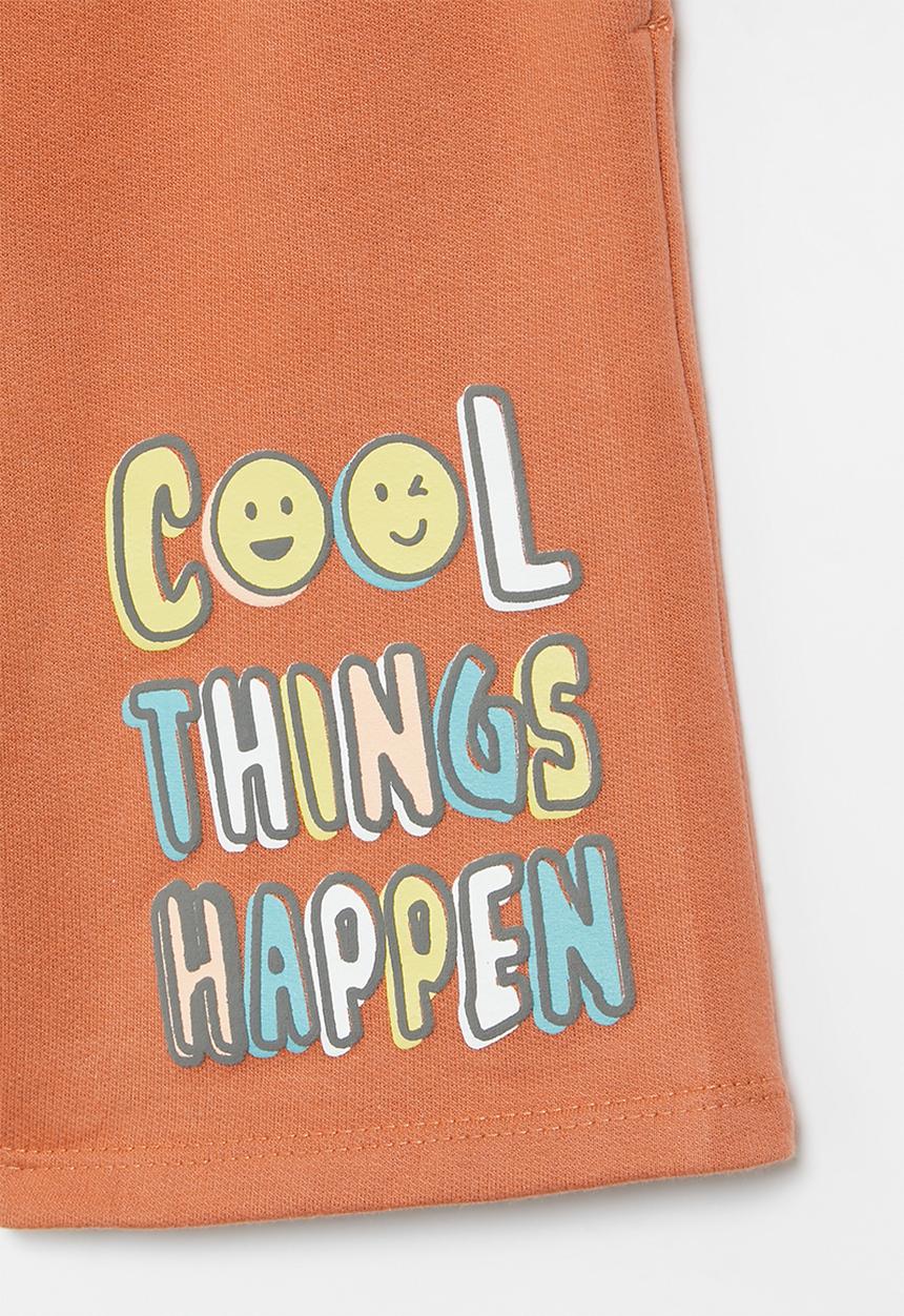 Superbalist - Printed sweat short - baked clay & rust