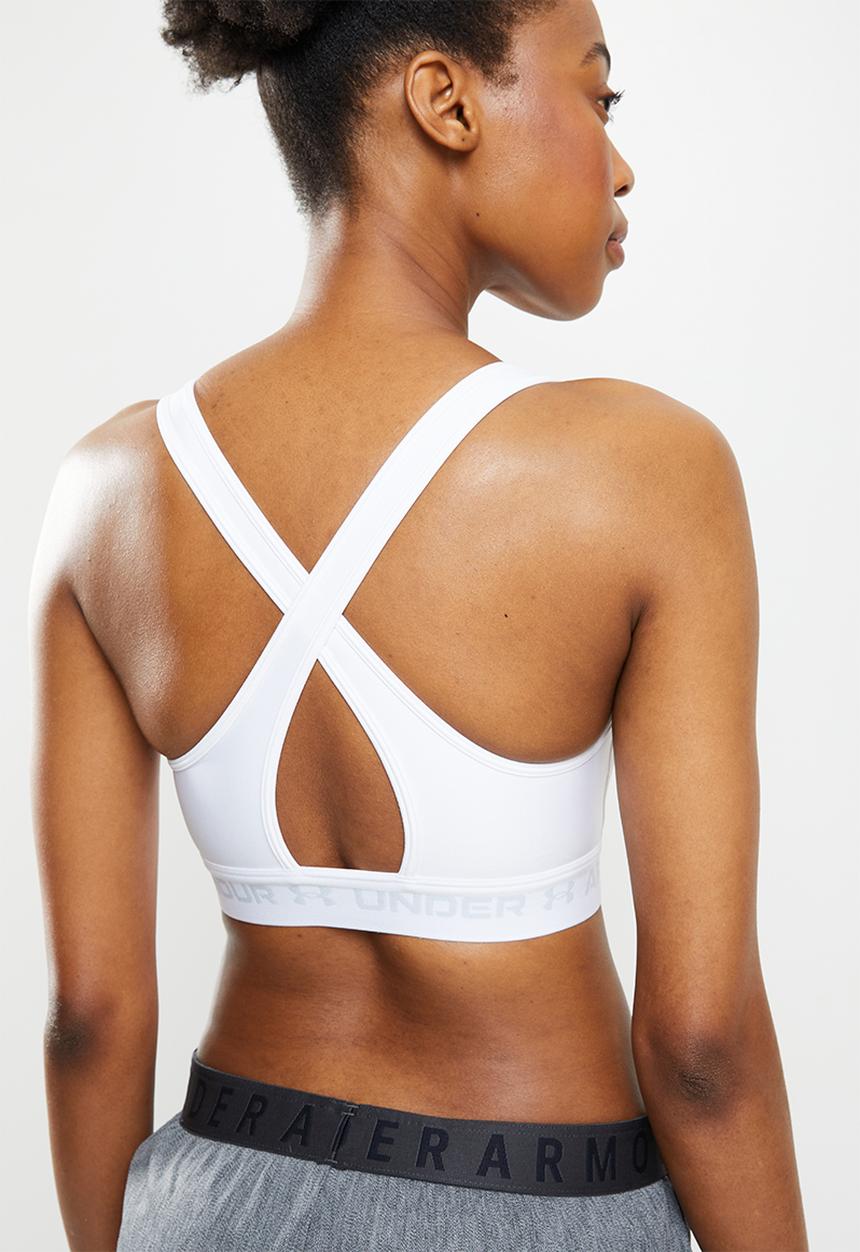 Under Armour - Ua crossback mid bra - white