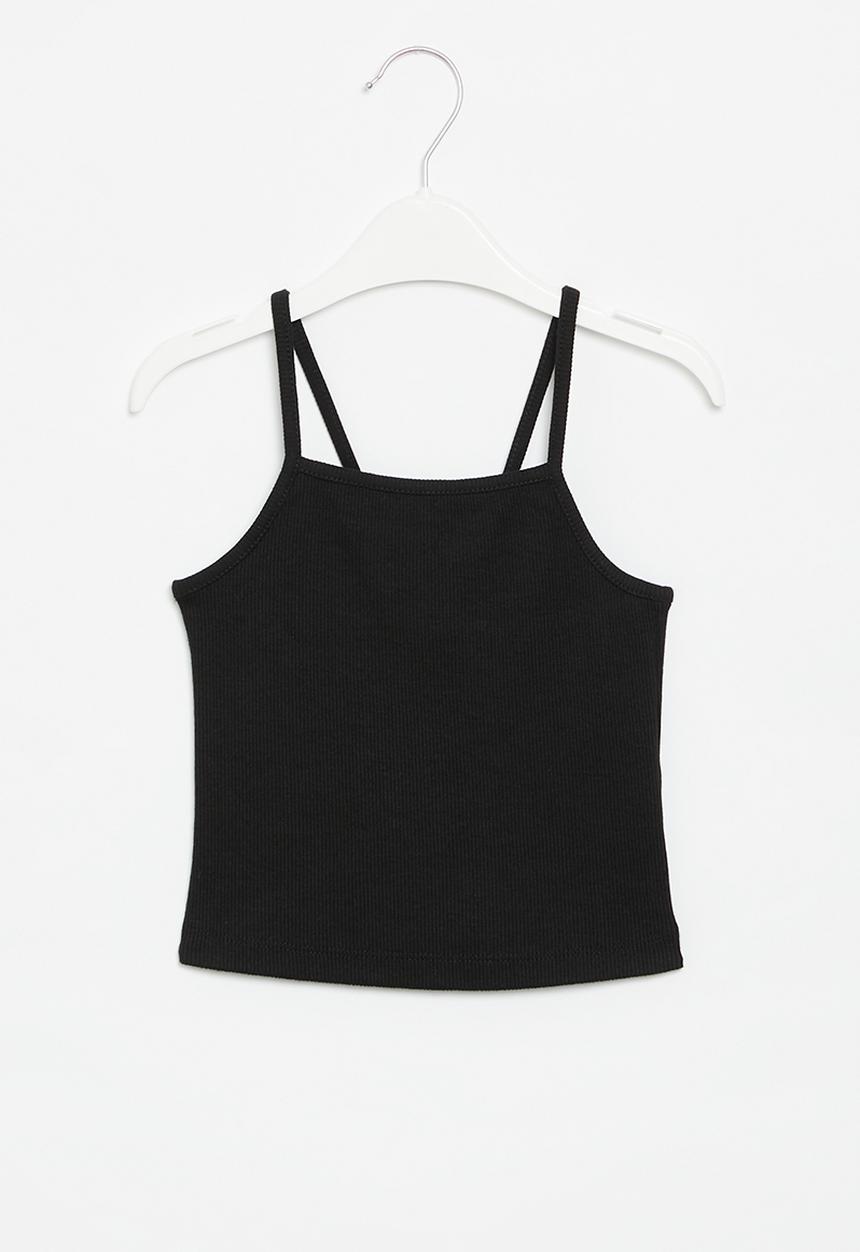 Superbalist - Strappy rib vest - black
