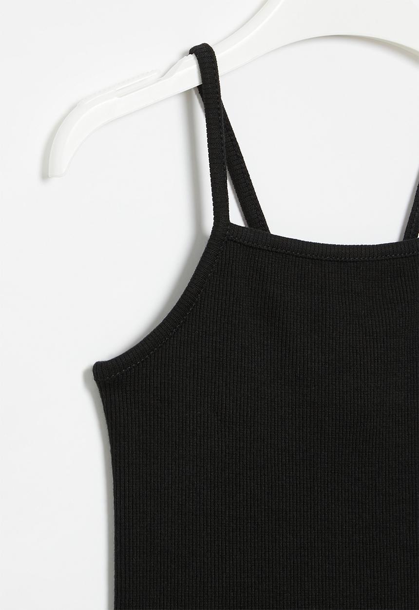 Superbalist - Strappy rib vest - black