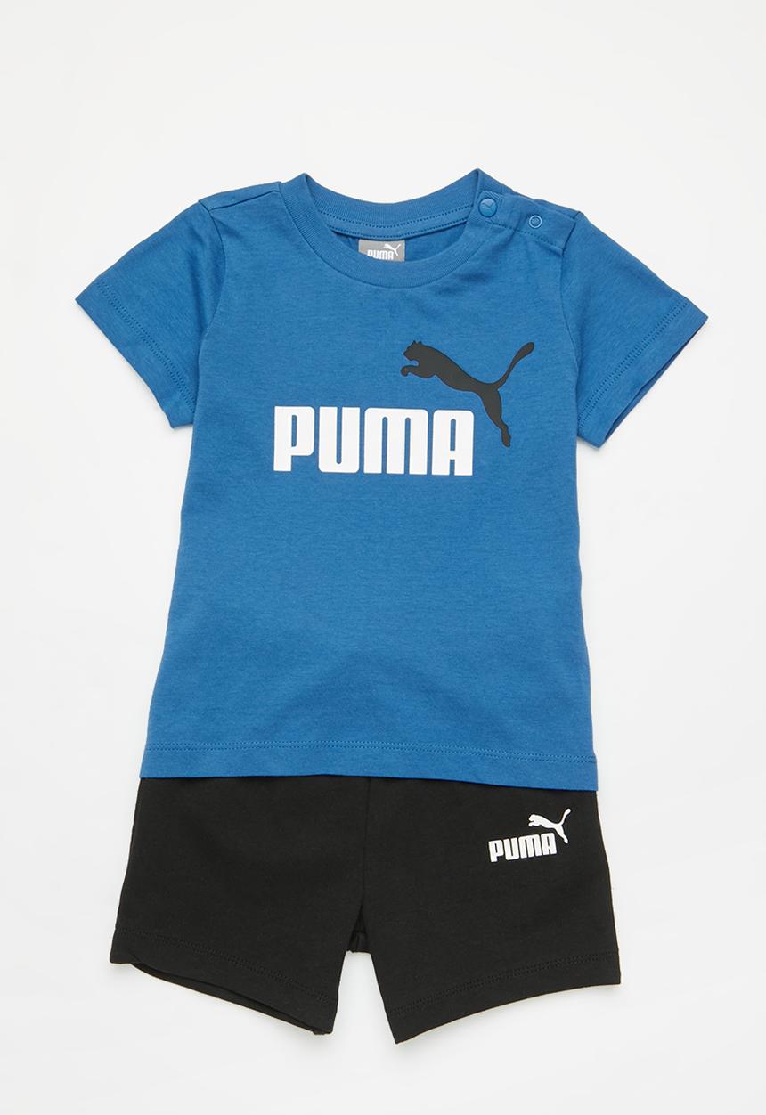 PUMA - Minicats tee & shorts set - lake blue & puma black
