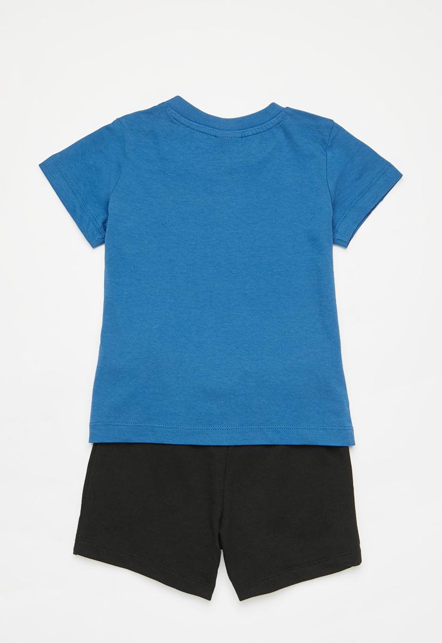 PUMA - Minicats tee & shorts set - lake blue & puma black