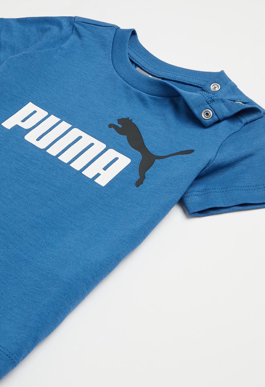 PUMA - Minicats tee & shorts set - lake blue & puma black