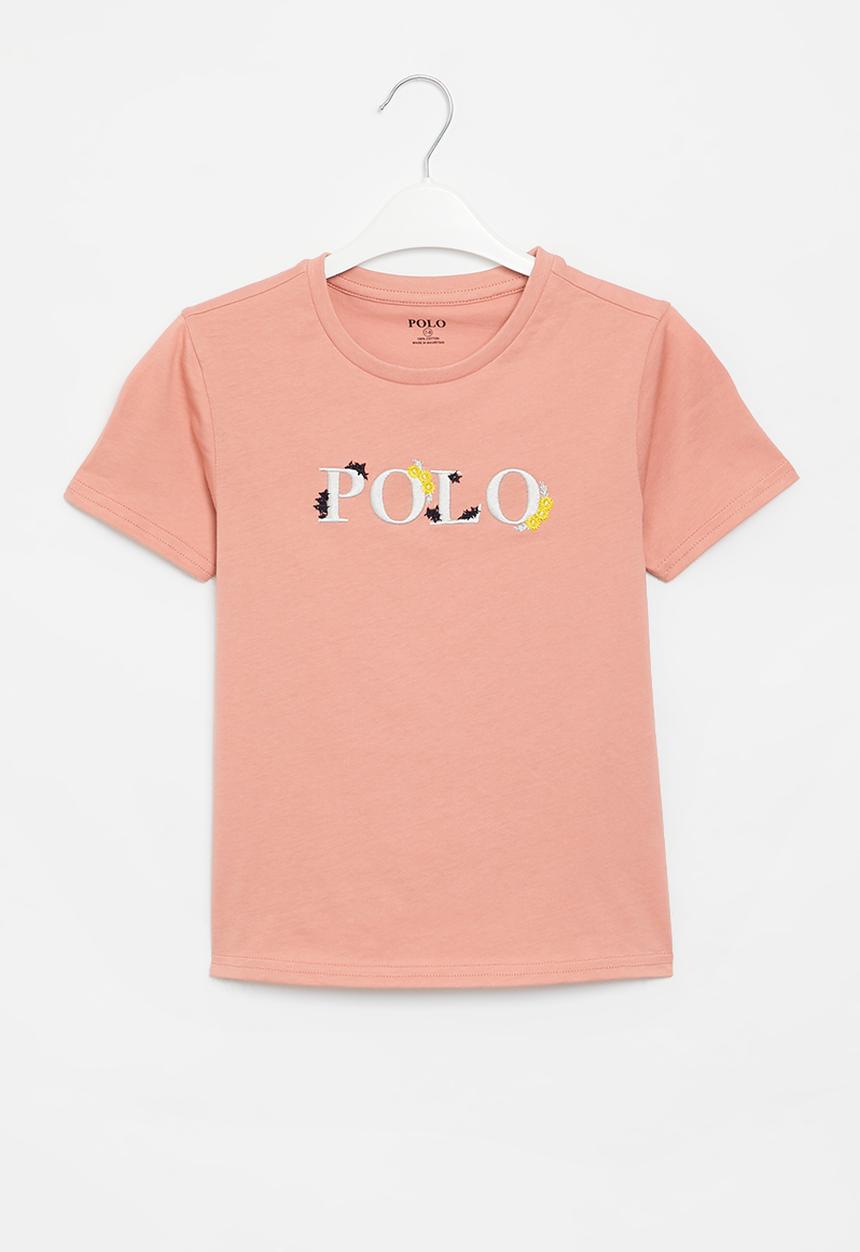 POLO - Girls embroidered short sleeve  tee - pink