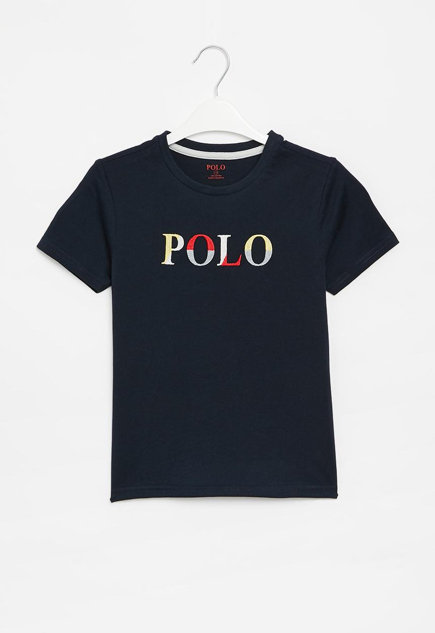 POLO - Girls embroidered tee - navy