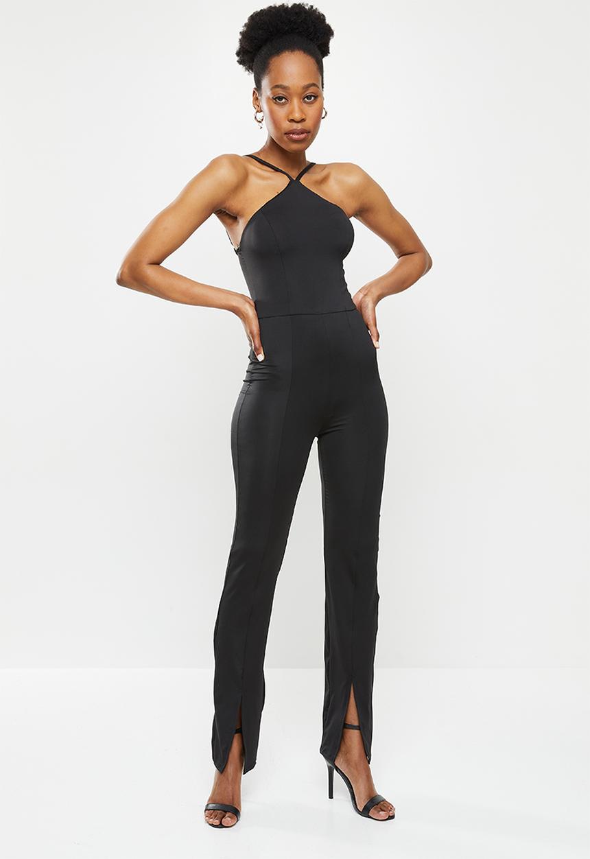 SISSY BOY - Dear me: jumpsuit with halter neck - black