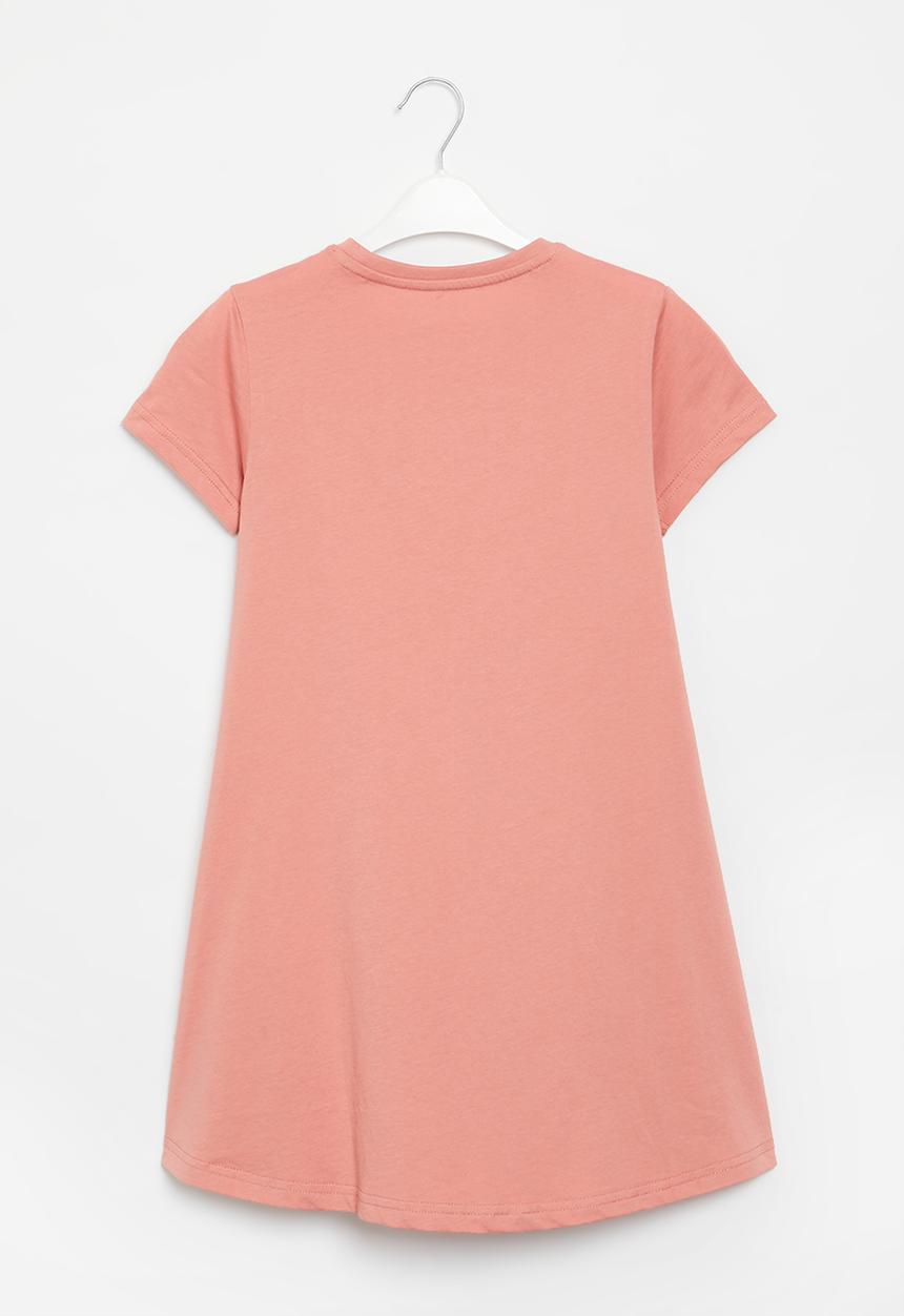 POLO - Girls printed short sleeve dress - pink