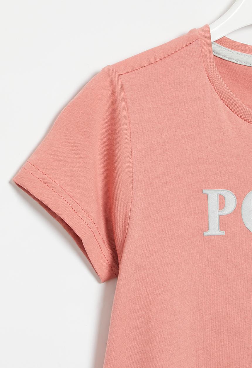 POLO - Girls printed short sleeve dress - pink