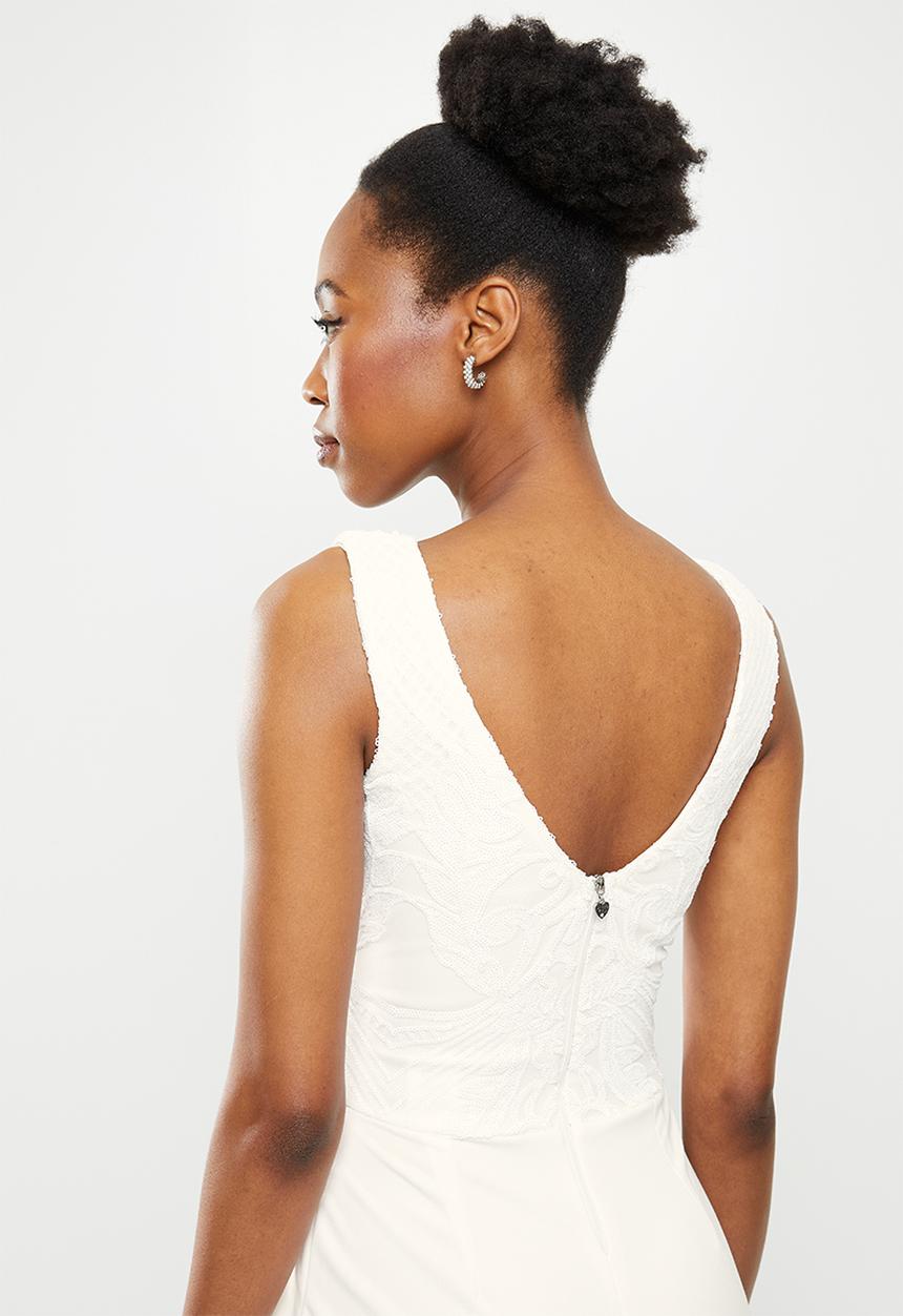 SISSY BOY - Heccers glam: jumpsuit with wide leg pant - off white