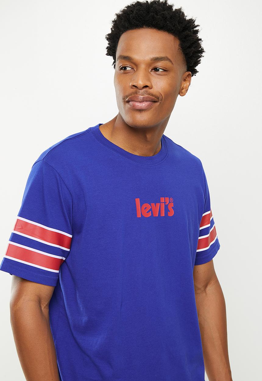 Levi’s® - Short sleeve relaxed fit tee core poster stripe ma - blue
