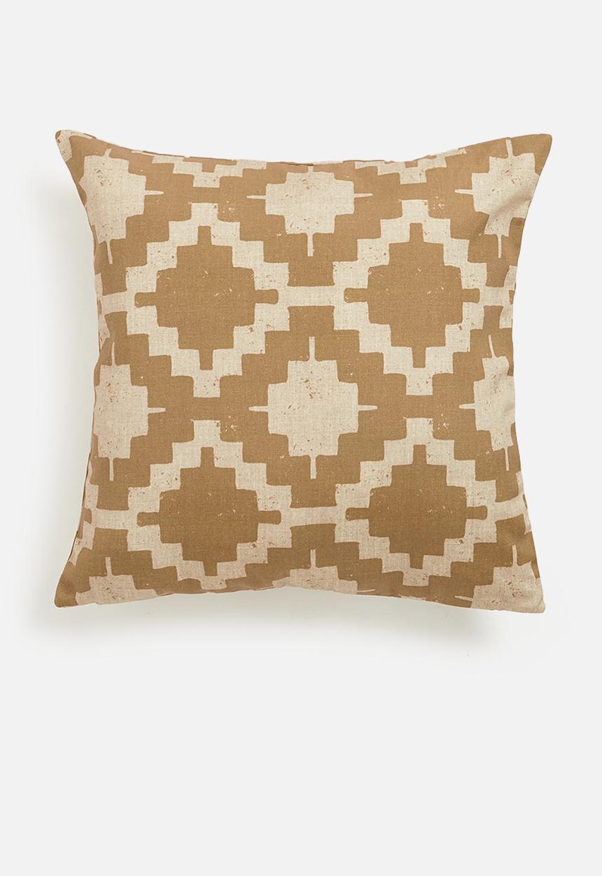 Hertex Haus - Mirrormaze outdoor cushion cover - mustard