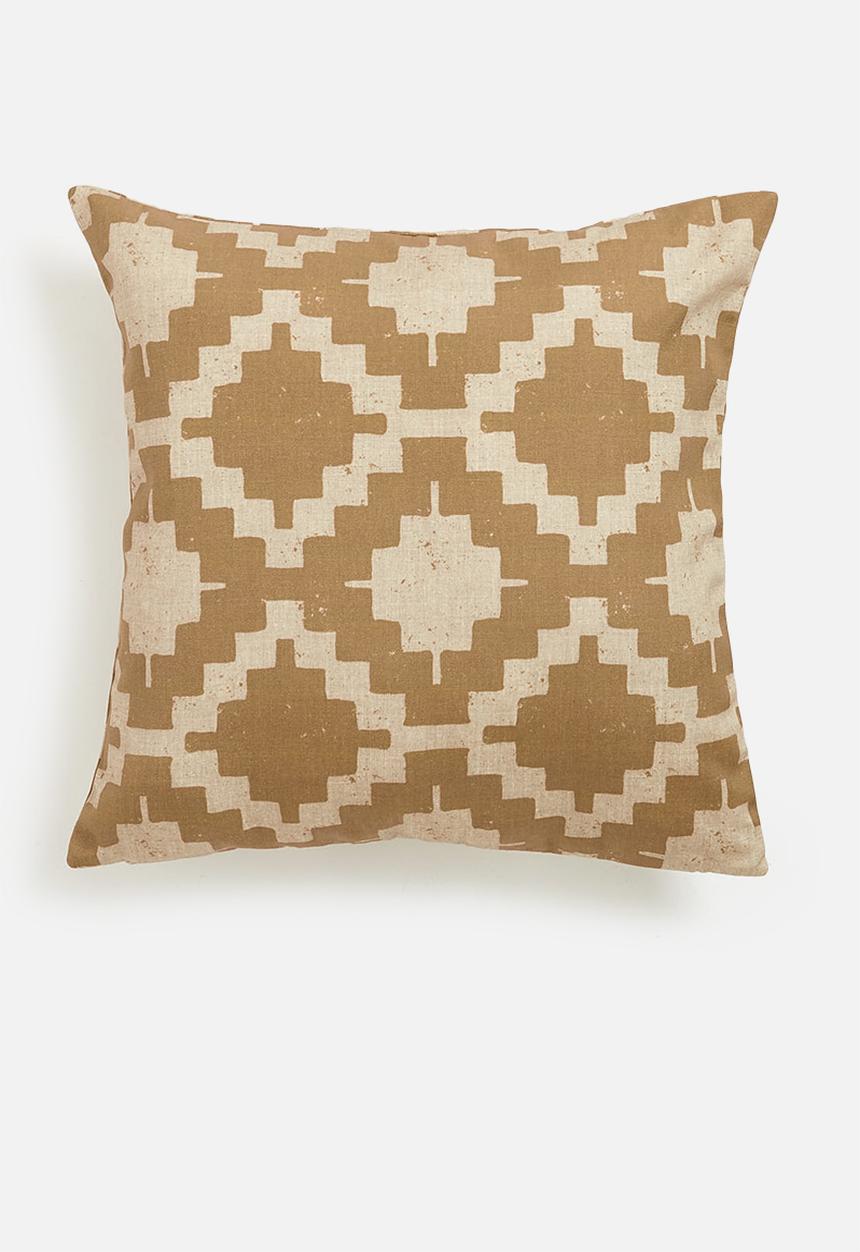 Hertex Haus - Mirrormaze outdoor cushion cover - mustard