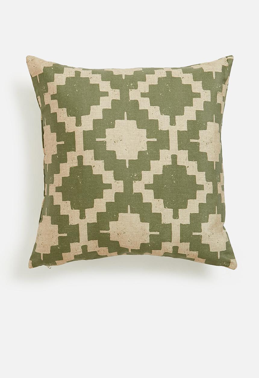 Hertex Haus - Mirrormaze outdoor cushion cover - olive