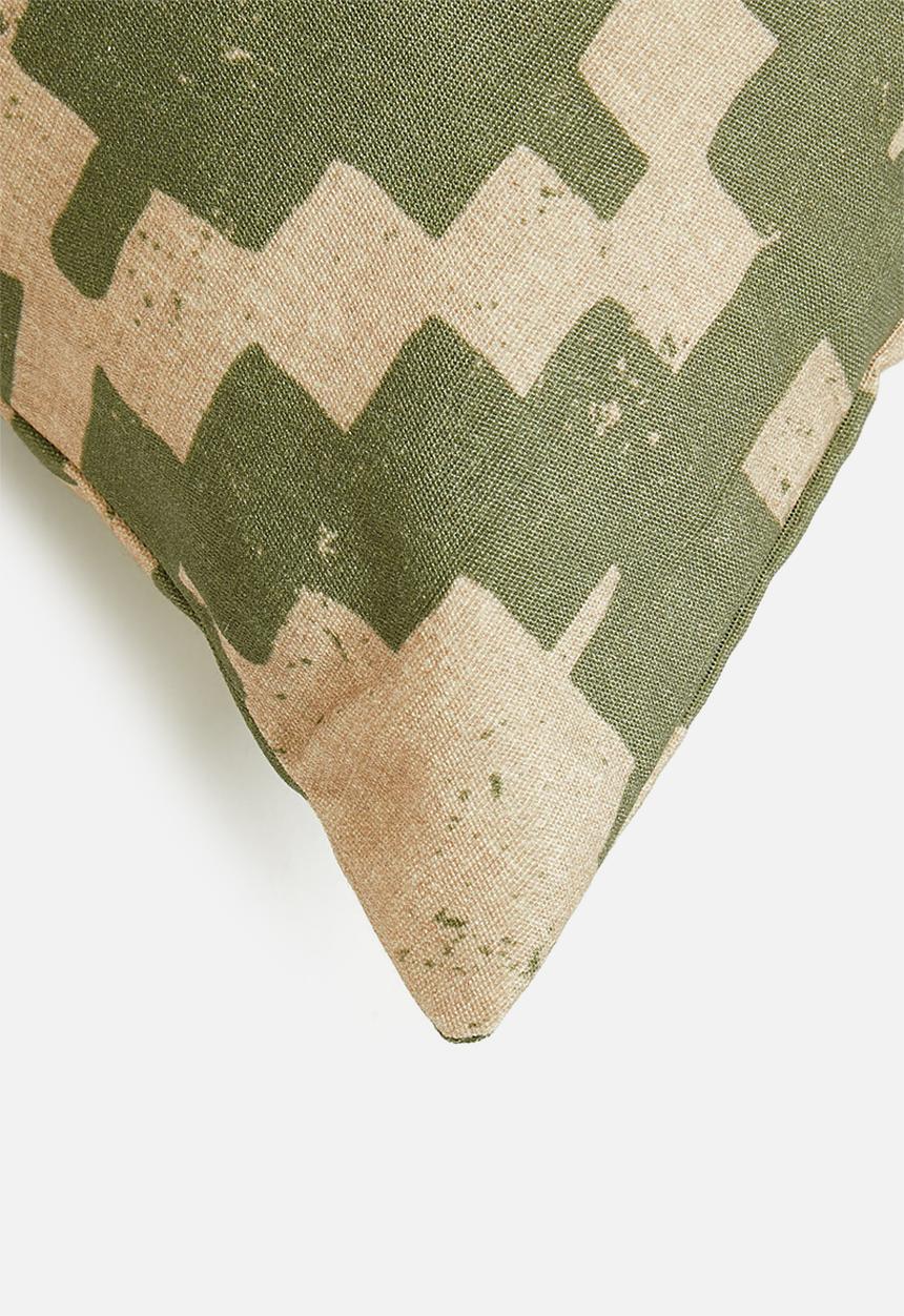Hertex Haus - Mirrormaze outdoor cushion cover - olive