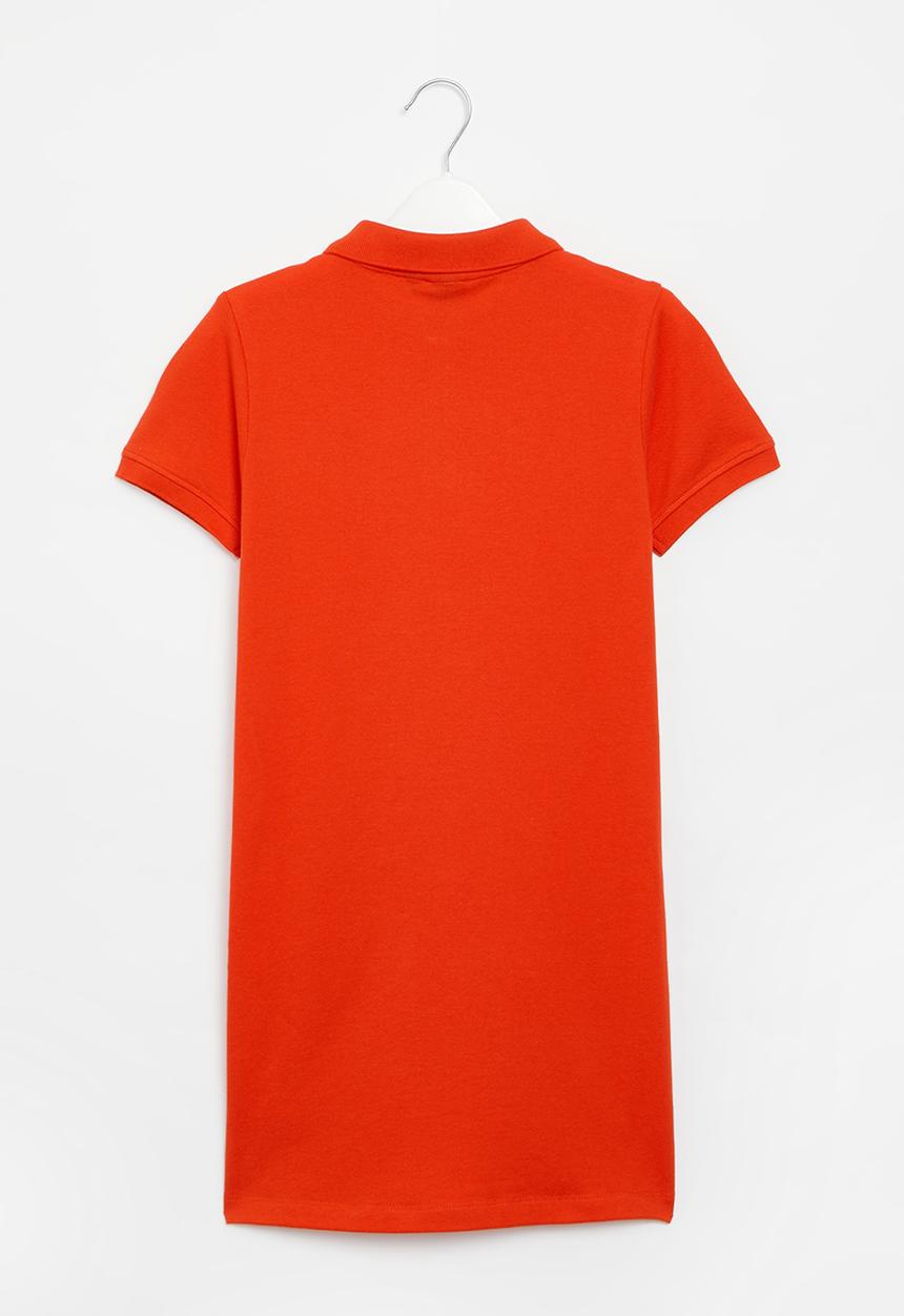 POLO - Girls classic golfer dress - fire red
