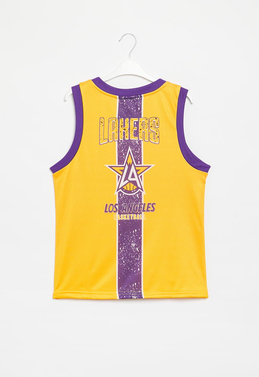 NBA - La lakers fashion mesh-rockstar vest - yellow