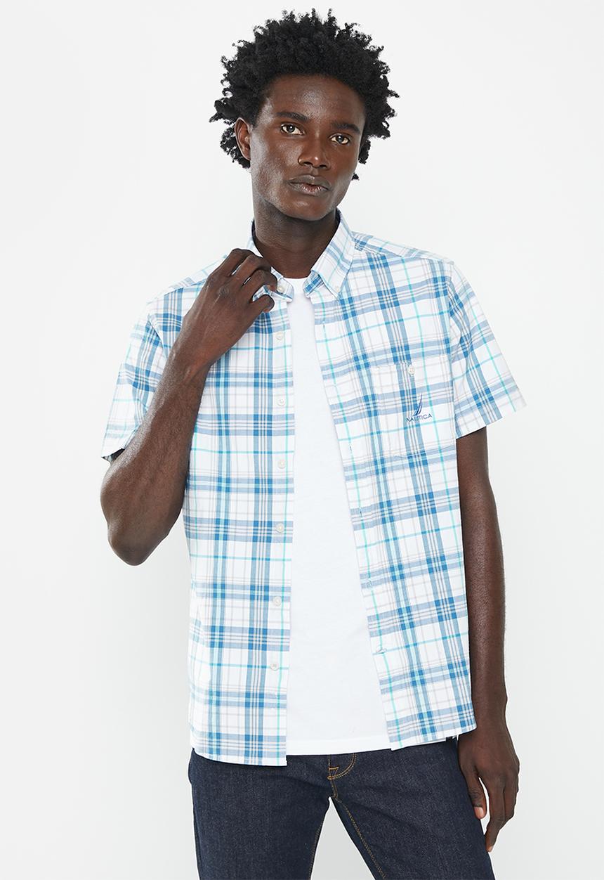 Nautica - Nautica short sleeve oceana check - bright white