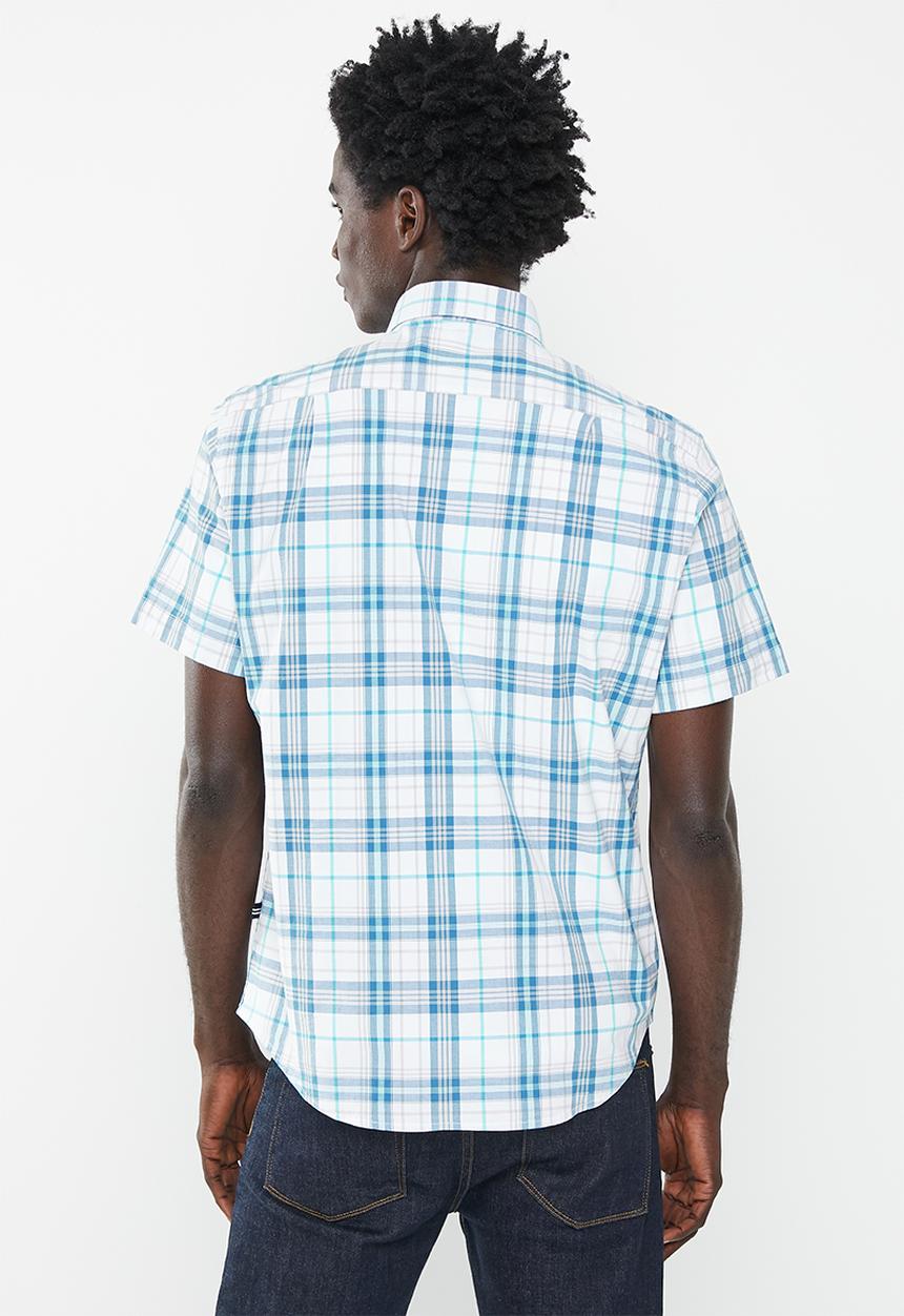 Nautica - Nautica short sleeve oceana check - bright white