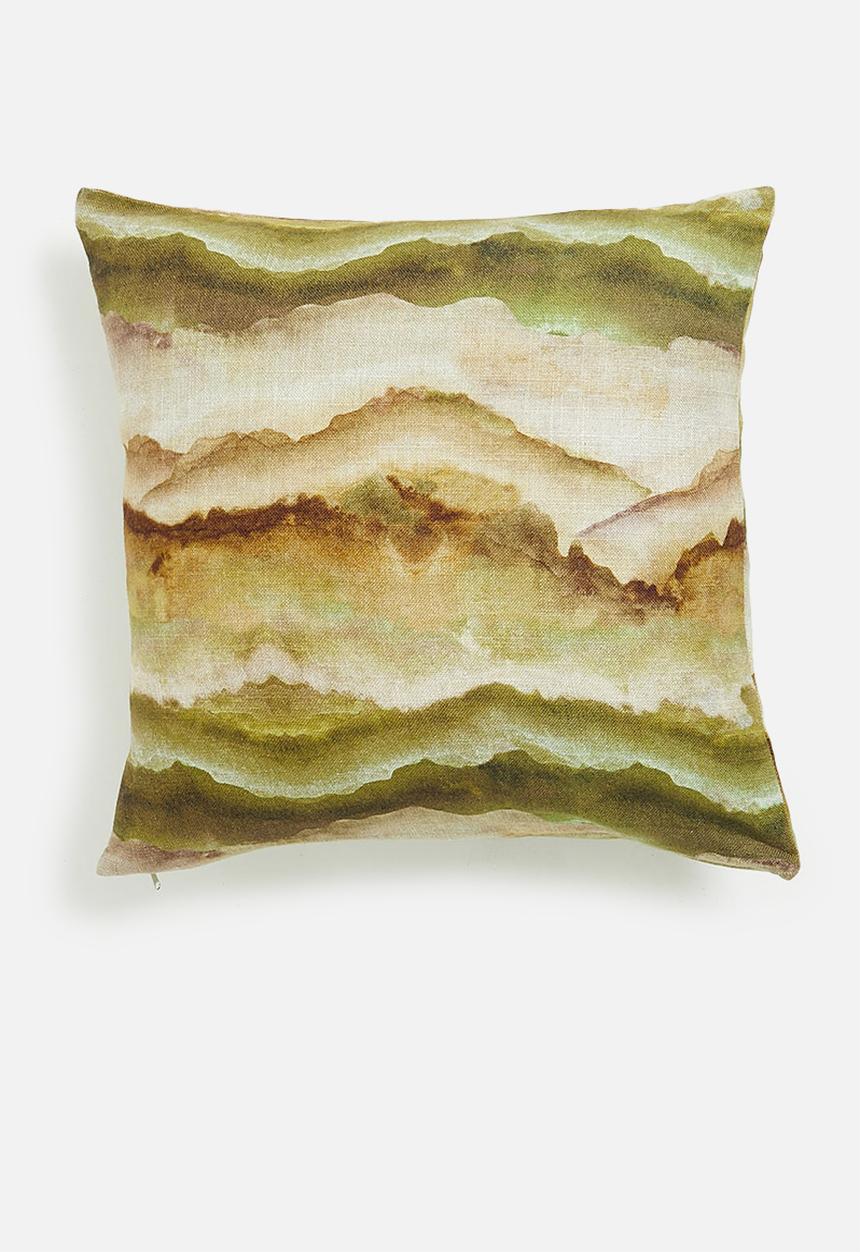 Hertex Fabrics - Wavy cushion cover - moss green