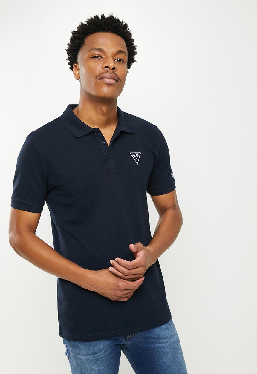 GUESS - Short sleeve guess classic golfer - new navy
