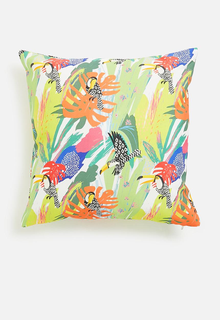 Hertex Haus - Toucans outdoor cushion cover - green