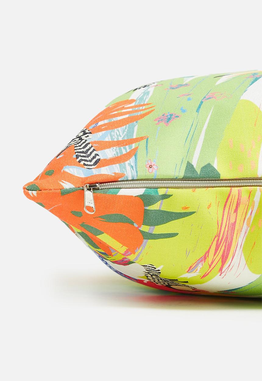 Hertex Haus - Toucans outdoor cushion cover - green