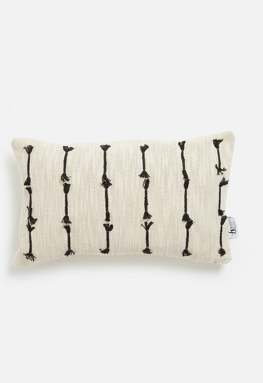 Sixth Floor - Lumbar cushion cover - natural &  black