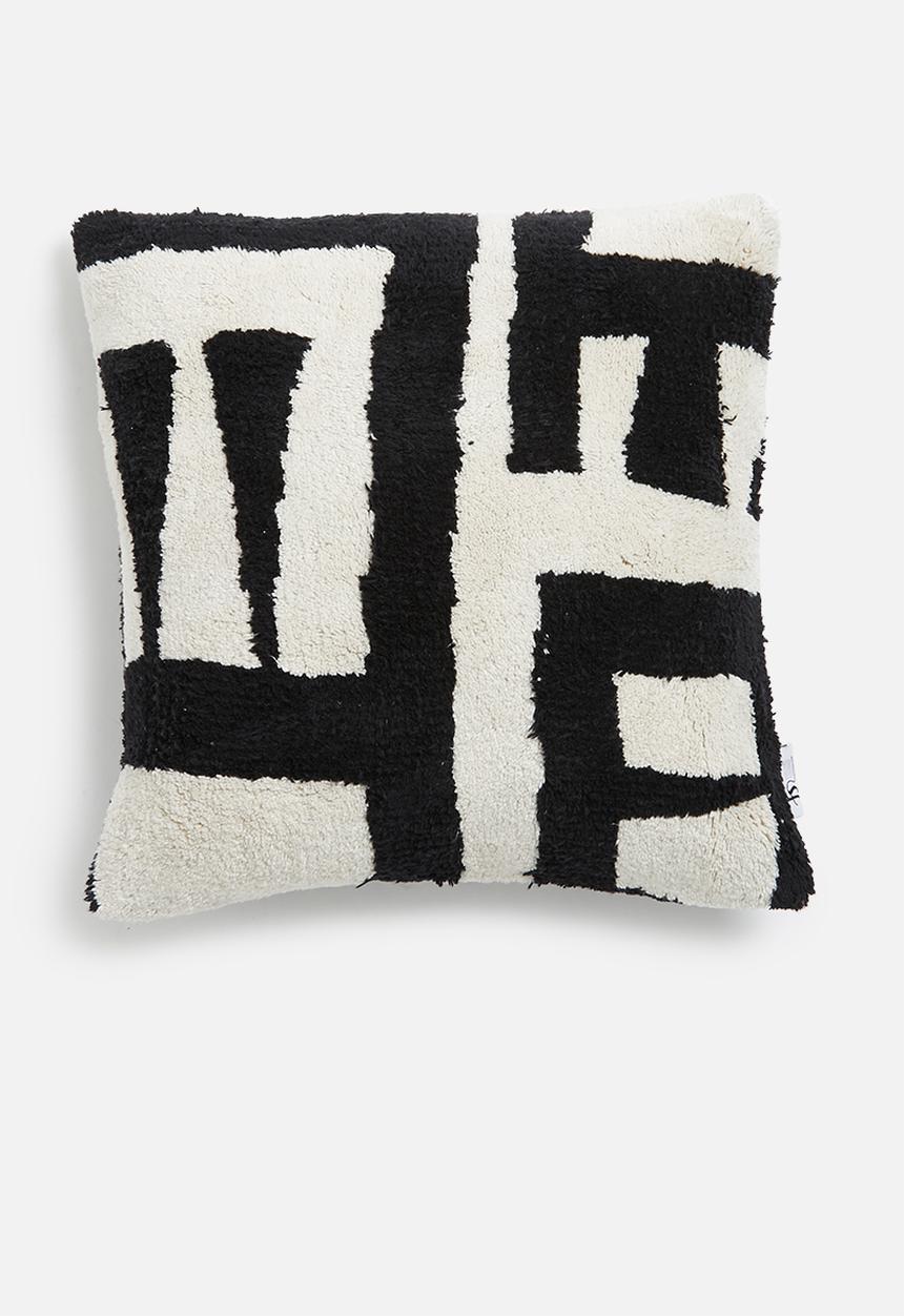 Sixth Floor - Kat cushion cover- black and white